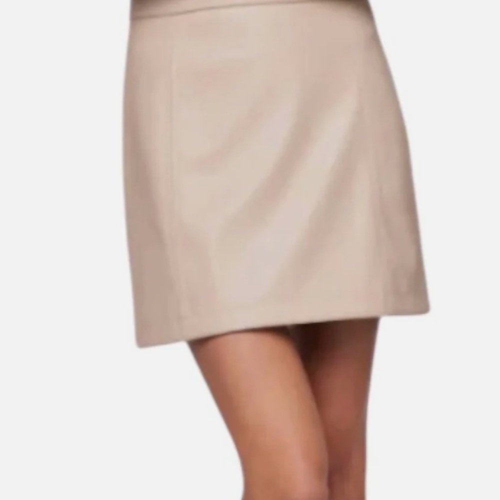 Gentle Fawn Chrissy Elegant Tan Faux Leather Women's Skirt